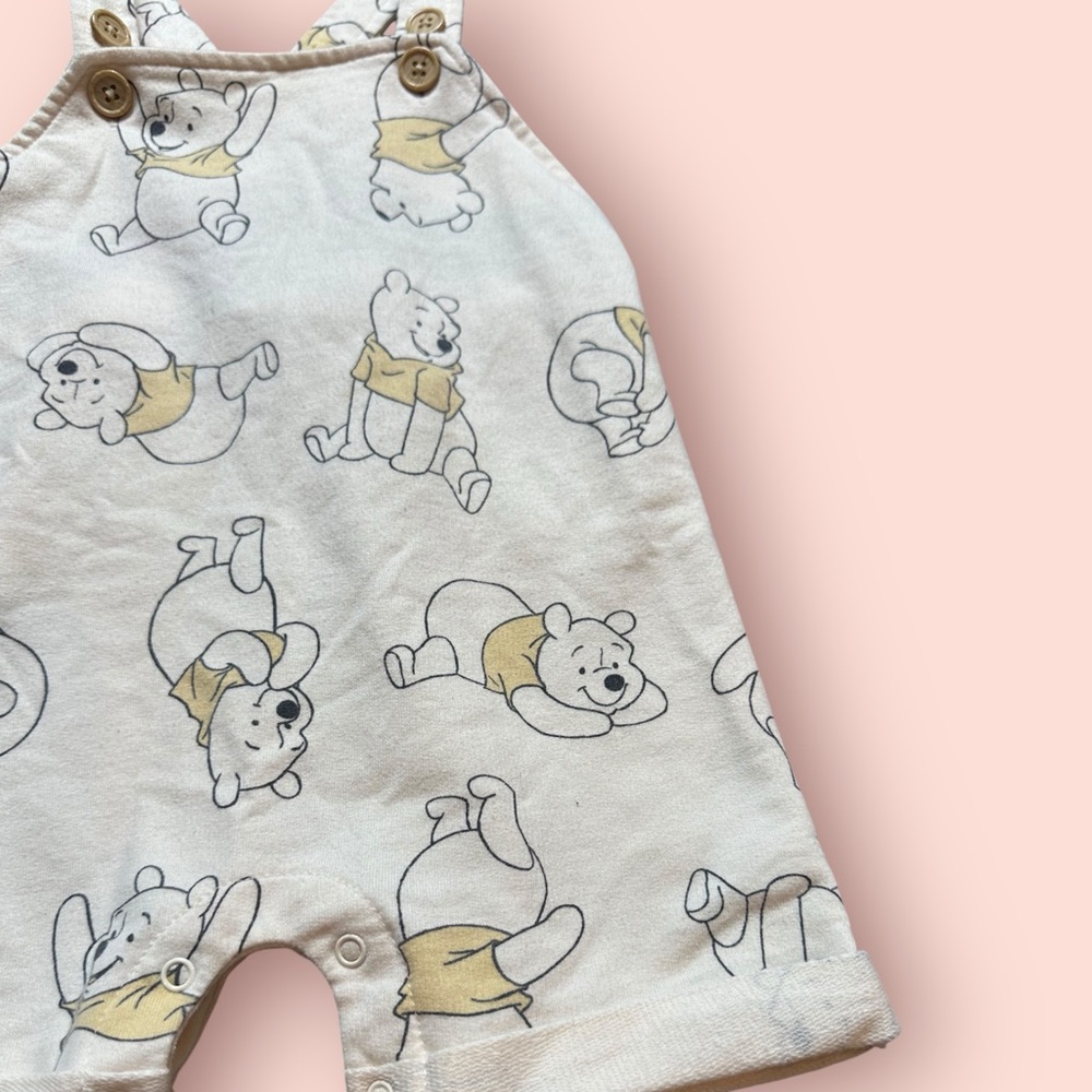 Disney Baby Cream Color Winnie The Pooh Overalls - Picture 3 of 8
